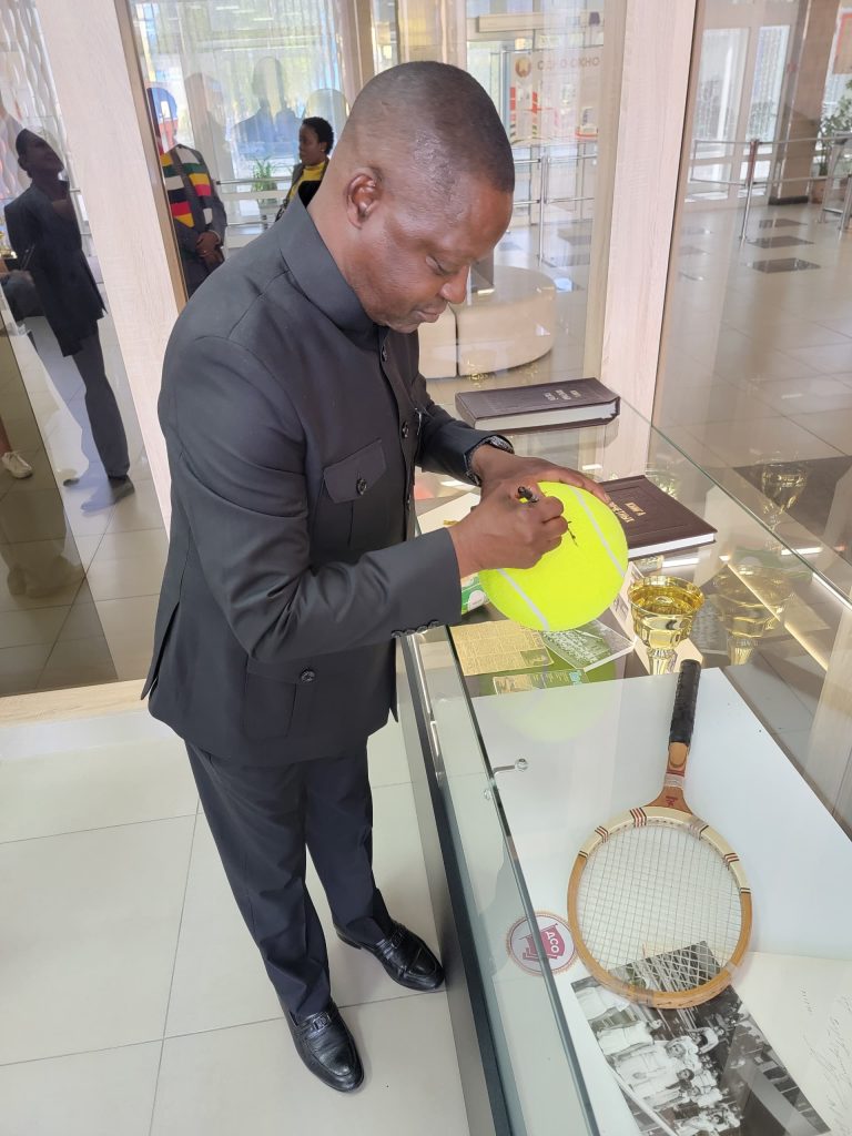 Zimbabwe’s Minister of Sport, Recreation, Arts and Culture, Hon. Anselem Nhamo Sanyatwe, tours sports facilities in Minsk, Belarus.